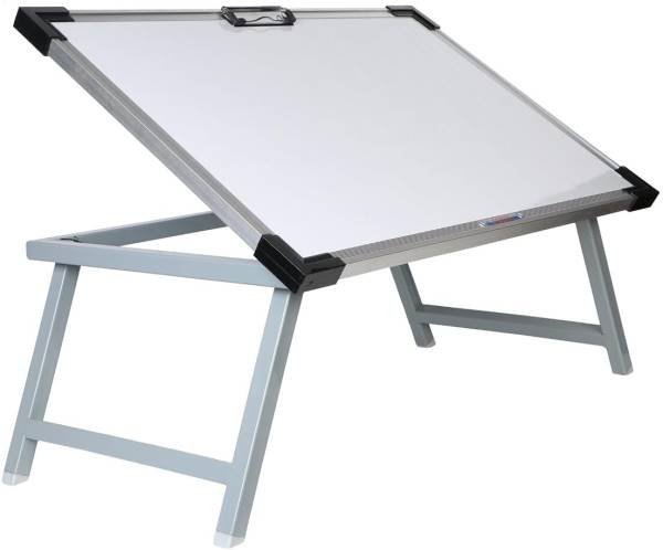 FRKB 2in1 Whiteboard and Laptop Table, for Bed with Laptop Support,Adjustable Height Metal Study Table