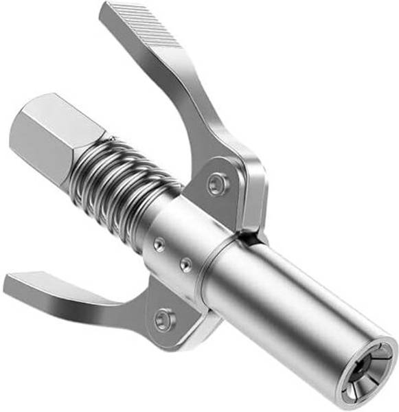 Bison Grease Gun Coupler Lock Nozzle High Pressure Dual Handle For Manual Electro Mechanical Sprayer