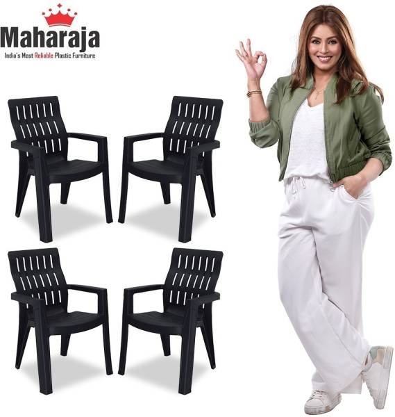 MAHARAJA Fortuner Orthopaedic Chair 100% VIRGIN PLASTIC Fully Comfort for Home Plastic Outdoor Chair