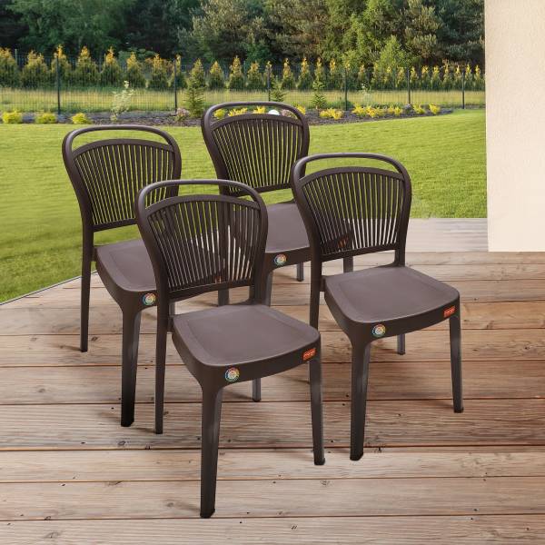 Furniture Yard Mango Salsa Plastic Chair/Stackable Plastic Chair/Strong & Sturdy Structure/ Plastic Outdoor Chair