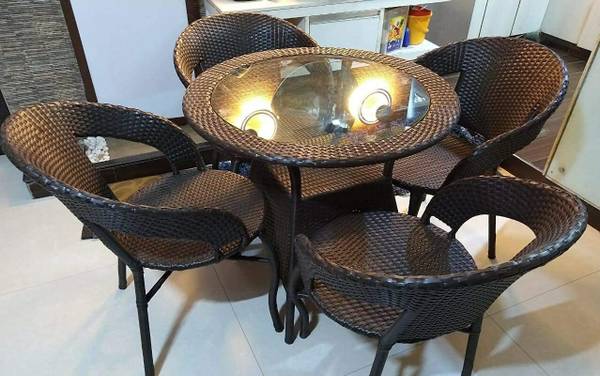 Flipkart Perfect Homes Studio Natural Fiber Table Chair Set Price History