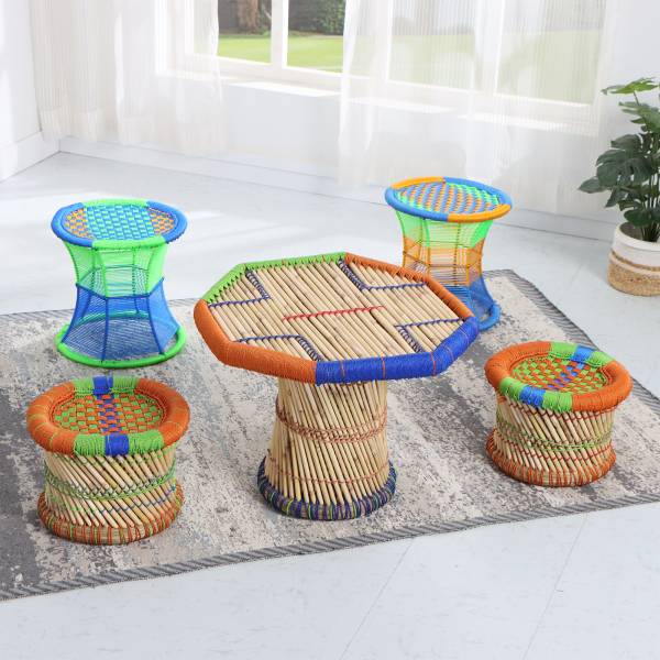 FurniGully Indoor and Living Room Set Bamboo Outdoor Chair