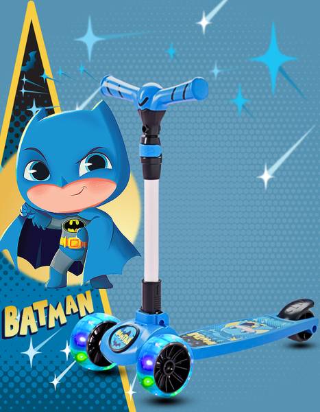 Miss & Chief Batman 3-Wheel Kids Scooter with LED Wheels & Adjustable Height