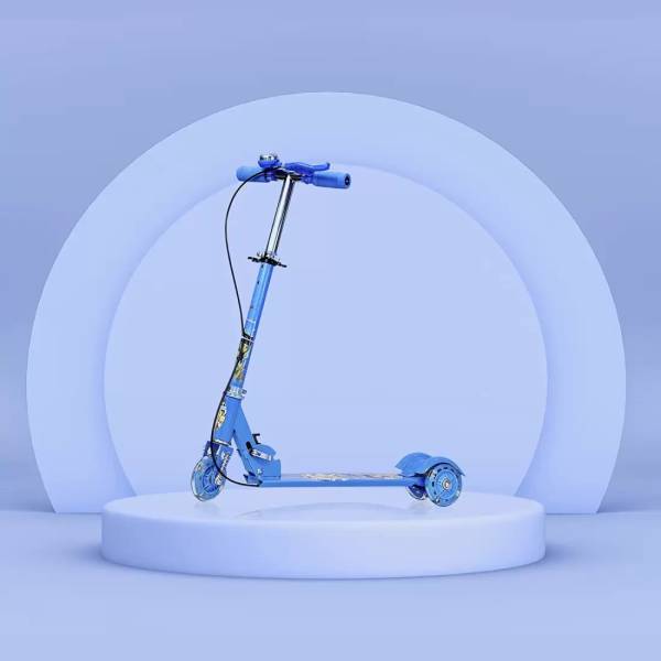DEESSE Scooter for Kids 3 Wheeler Foldable Kick Skating Cycle with Brake Bell LED-Wheel