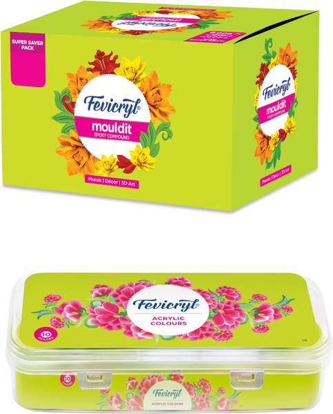 Pidilite Fevicryl Advanced Mouldit Kit 900 g with Sunflower Acrylic Kit