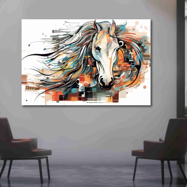 saf SAF Unframed Rolled Art Print Running Horse Canvas For Home Dcor CR-136 Canvas 24 inch x 36 inch Painting