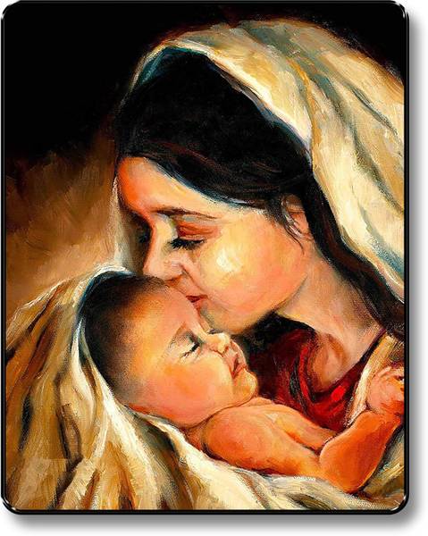 saf Mother And Baby Wall Dcor Digital Reprint 14 inch x 11 inch Painting