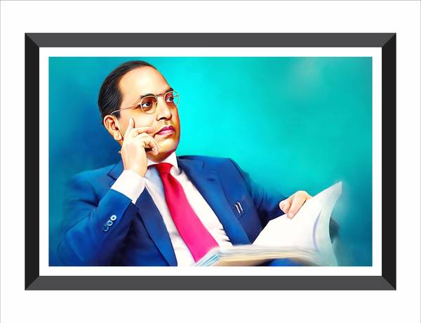 Chitranash Chitransh Dr. Bhim Rao Ambedkar Wall Mounted Photo Frame Digital Reprint 14 inch x 10 inch Painting