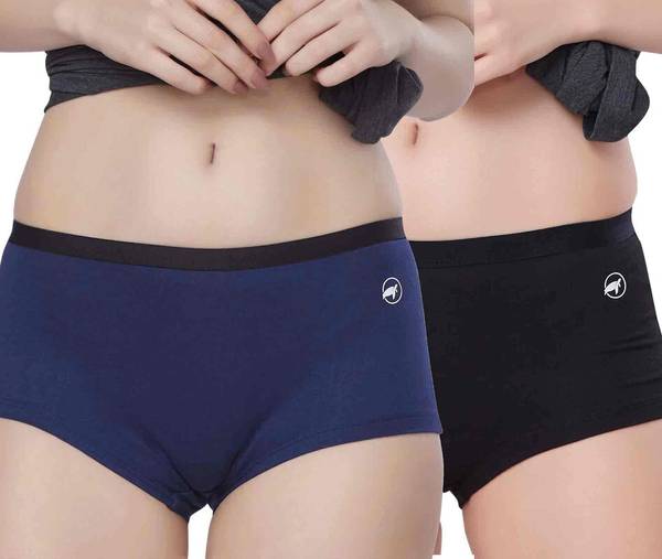 LOGGERHEAD Women Boy Short Blue, Black Panty