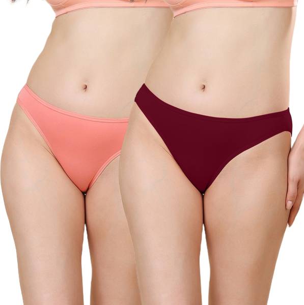 London Hills Women Bikini Orange, Maroon Panty