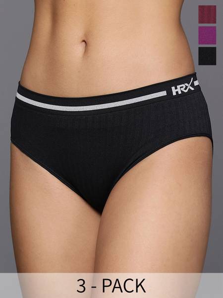 HRX by Hrithik Roshan Women Hipster Black Panty
