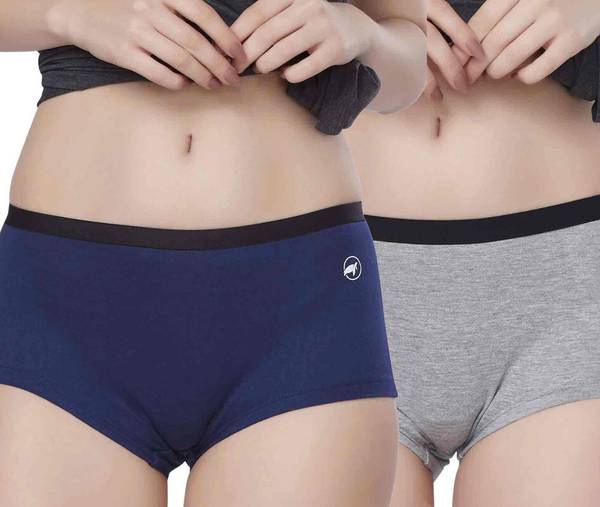 LOGGERHEAD Women Boy Short Grey, Blue Panty