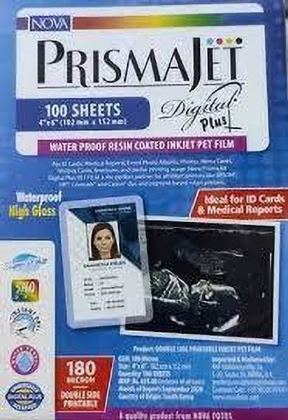 NOVA Prismajet 4X6 Inches 180 MICRON 100 Sheet Inkjet Double side print Photo Paper INKJET 4X6 180 gsm Inkjet Paper