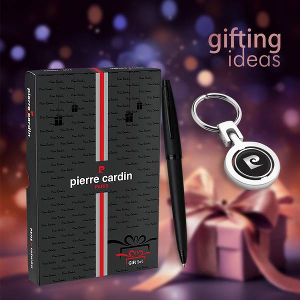 PIERRE CARDIN Carbide Ball Pen with Key chain Pen Gift Set
