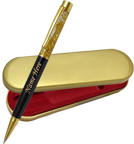 UJJi Name Engraved Gold Zari Filled Brass Material Ball Pen