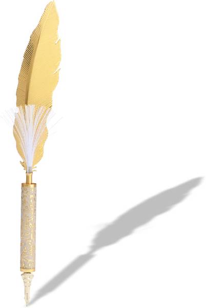 Orchid Art and Craft ORCHID GOLDEN GOOSE QUILL PEN, Ink Pen set for Personal Desk Calligraphy