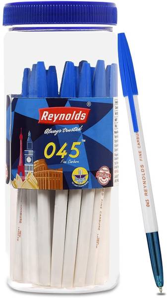 Reynolds 045 Carbure Blue Pen Jar Ball Pen  (Pack of 25, Blue)