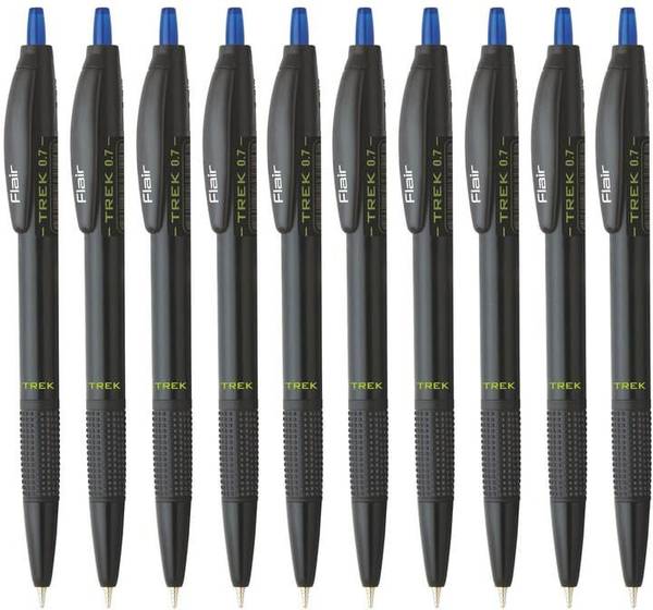 FLAIR Trek Retractable Mechanism 0.7mm Ball Pen with Extra Large Ink Tank Refill Ball Pen