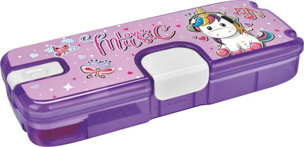 Pratap Big Light Unicorn Art Polypropylene Pencil Box