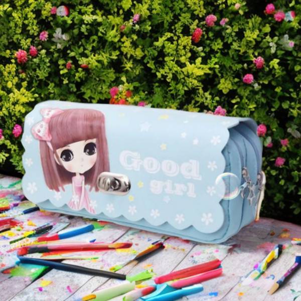 amaya creastion Good girl Girls digital printing Art Artificial Leather Pencil Boxes