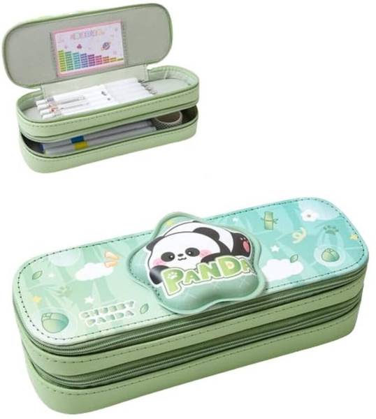 AR Jouiet Mansion Panda Pencil Pouch Stationery Large Capacity Pouch for Boys and Girl 3D Art EVA Pencil Box