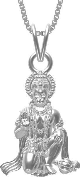 Silver on sale locket hanuman