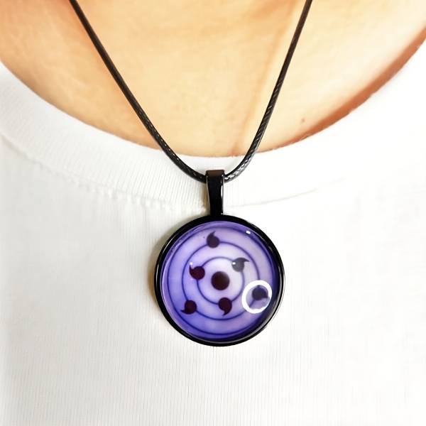 Tiny Tim Anime Sasuke Uchiha Rinnegan Pendant Necklace Jewellery Cosplay Accessory Metal Pendant Set