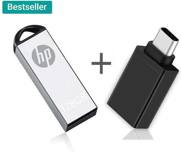 HP V220w C-TYPE OTG FREE 128 GB Pen Drive