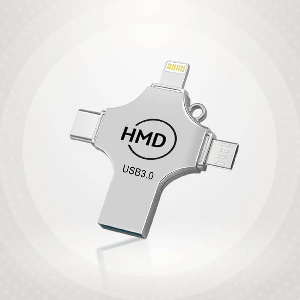 HMDO 1 TB 4 in 1 Pen Drive with Micro USB, USB A, Type-C for iOS & Android 2 TB Pen Drive Compatible with Desktop Computer, Gaming Console, Laptop, Mo...