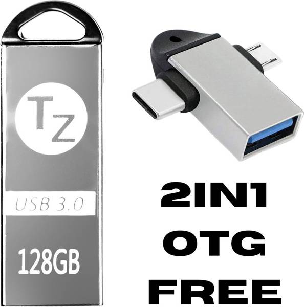 T ZED 128GB Pendrive v220w 2in1 OTG 128 GB Pen Drive