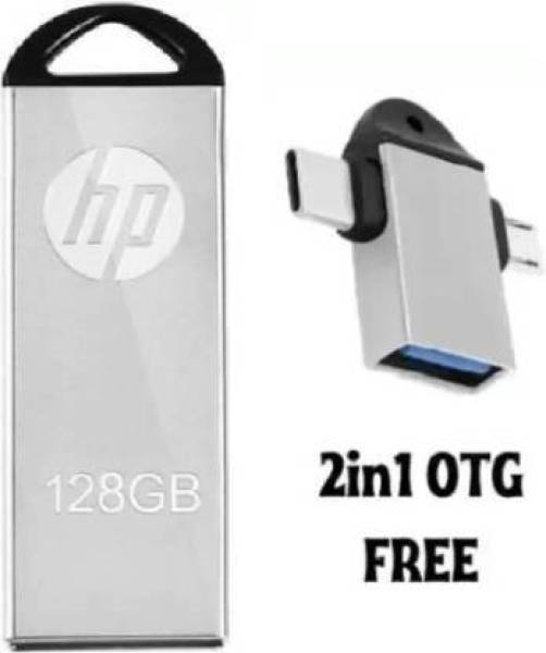 HP V220J 2 IN 1 OTG FREE 128 GB Pen Drive