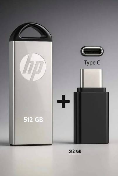 HP DS V228 512 GB Pen Drive Compatible with Laptop, Gaming Console, Audio Player, Tablet, Mobile USB 2.0 Metal Case