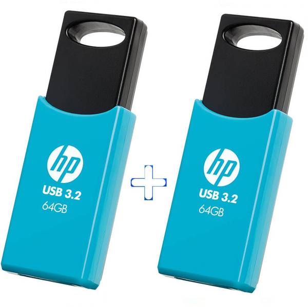 HP (Pack of 2) 712W 64GB USB3.2 64 GB Pen Drive Compatible with Laptop, Netbook, Desktop Computer USB 3.2 Plastic Case