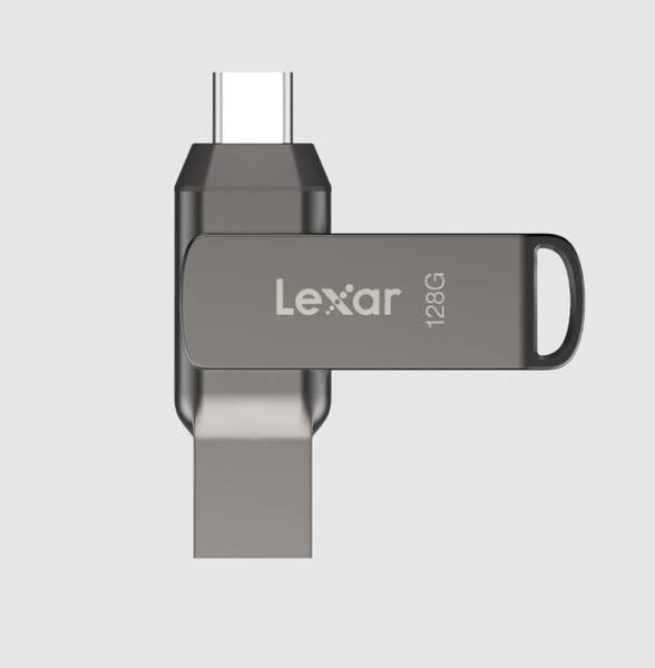 Lexar Dual Type C D400 USB 128GB Dual Flash Drive 3.2 128 GB OTG Drive Compatible with Desktop Computer, Mobile, Laptop USB 3.2 Metal Case