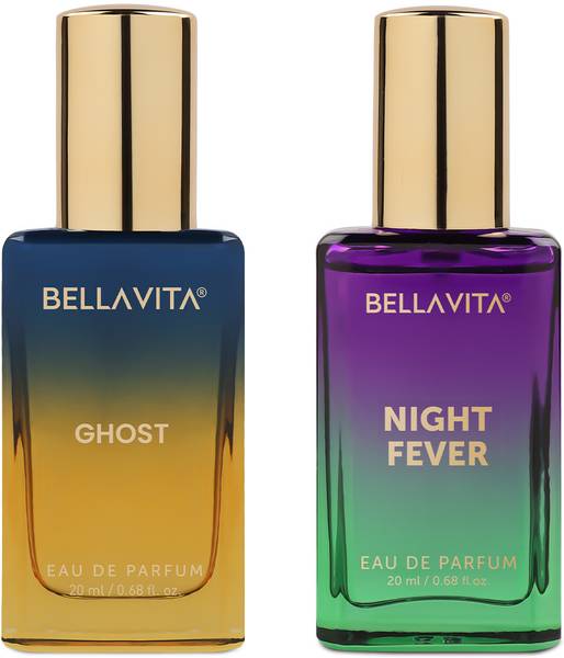BELLAVITA GHOST Perfume & NIGHT FEVER Perfume combo|2X20ML|With Citrus & Woody Notes| Eau de Parfum - 40 ml
