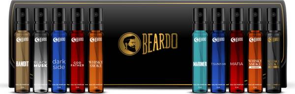 BEARDO Perfume Trial Kit | Gift Set for Men | Long Lasting Fragrances | 10 x 5 ml Eau de Parfum - 50 ml