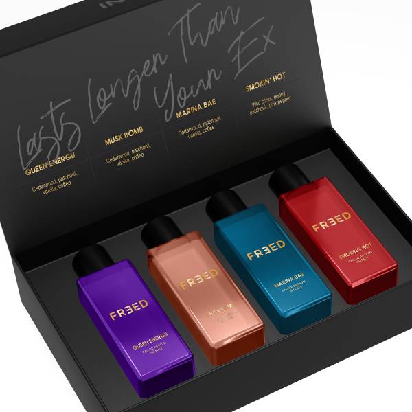 FREED Extra Perfume Box | Queen Energy, Smoking Hot, Musk Bomb & Marina Bae For Her Perfume - 80 ml