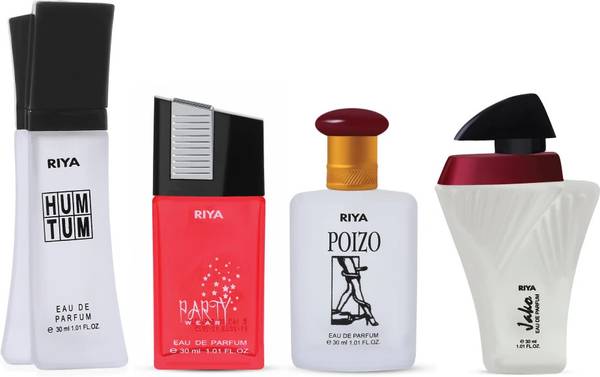 RIYA Hum Tum & Party Wear & Poizo & Jako Eau De Perfume For Unisex 30 ML Each Eau de Parfum - 120 ml
