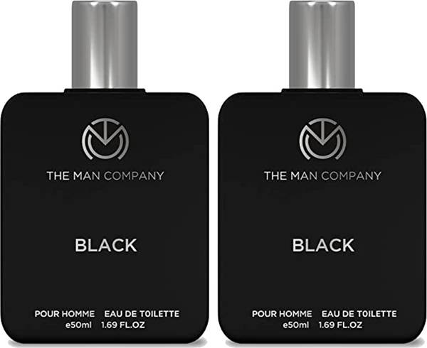THE MAN COMPANY Black EDT Perfume For Men (Pack of 2, 50ml each) Long Lasting Perfume Body Spray Eau de Toilette  -  100 ml
