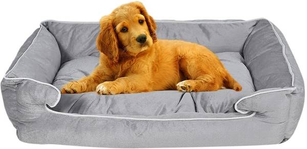 Slatters Be Royal Store Velvet Luxury Washable DOG Sofa Bed For All Season Sleeping For Cat Puppy 4XL Pet Bed