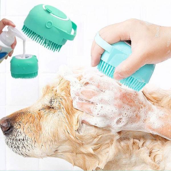 Quixi Silicon Gentle Shower Bath Plain/ Bristle Brushes for Cat, Cow, Dog, Horse, Rabbit