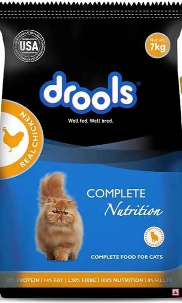 Drools Real chicken cat food Chicken 7 kg Dry Adult, New Born, Young Cat Food