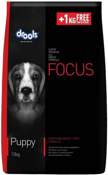 Drools Focus Puppy 12kg + 1 Kg Dog Food Chicken 13 kg Dry Young Dog Food