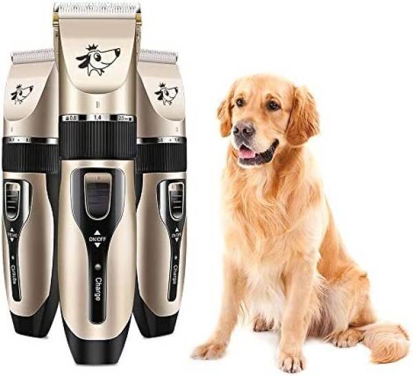 OXERPRO Buddy Pet Hair Trimmer Dogs & Cats Grooming Machine Wireless Rechargeable Gold Pet Hair Trimmer