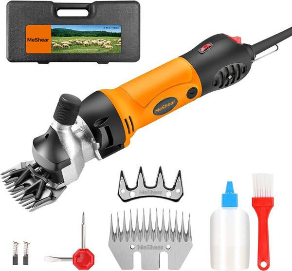MeShear 850W with 1 Extra Blade Sheep/Goat hair cutting machine Orange, Red Pet Hair Trimmer