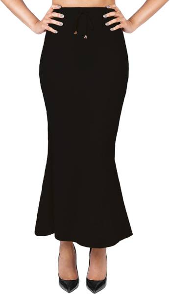 BuyOnn Slim Petticoat for Saree Black Lycra Blend Petticoat