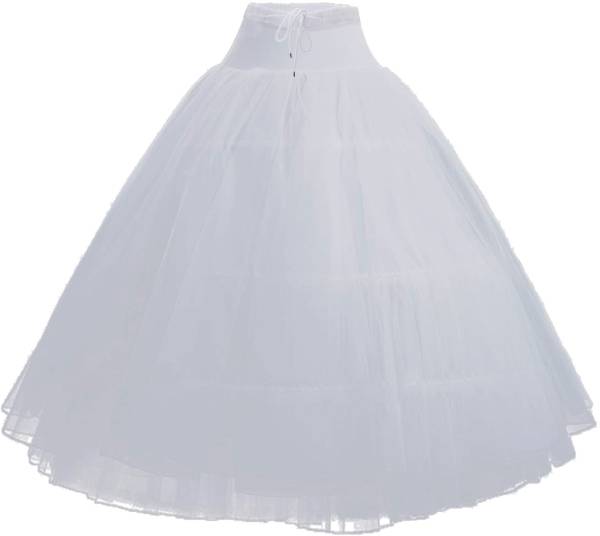 KCM FASHION Solid Women Layered White Skirt