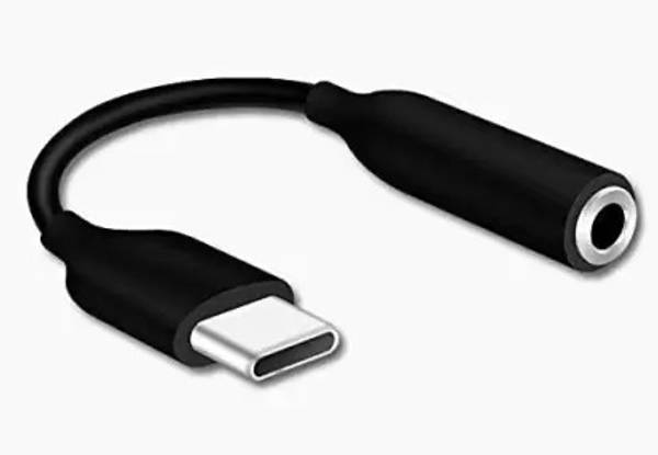BiteSize Black Type C to 3.5 Jack For Samsung and other Phones with C Type Conenctor Phone Converter