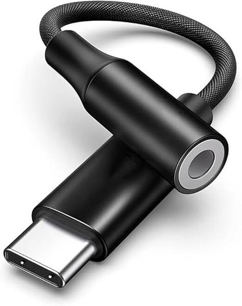 HOMEMO For IPhone 15 Series&Galaxy A&F&M&S Series&Redmi&OnePlus&Google&Nothing(Black) Type C to 3.5 mm Jack Adapter DAC Mobile Compatible Headphone St...