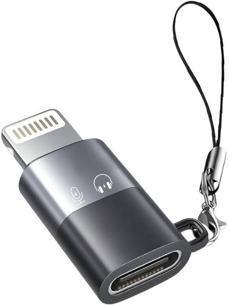 UBRONIK Grey Lightning Male to USB C Female Connector OTG for Iphone Phone Converter